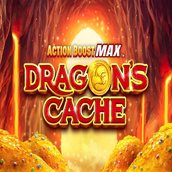 Action Boost Max Dragon's Cache slot visual from SpinPlay Games available on play-jonny.eu