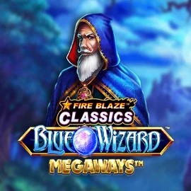 Fire Blaze Blue Wizard Megaways logo by Rarestone Gaming Playjonny Casino